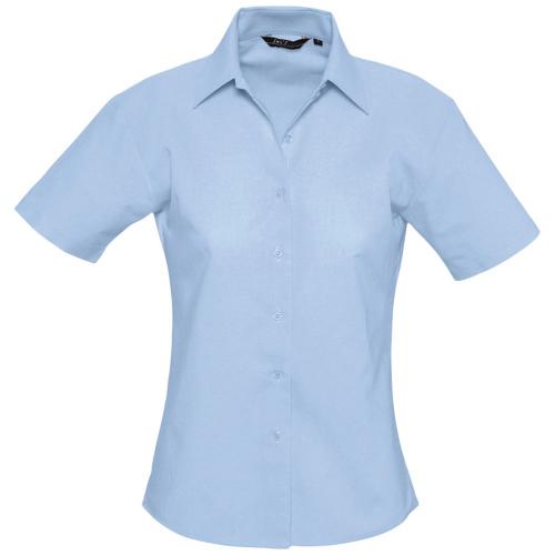 Рубашка женская с коротким рукавом Elite голубая, размер XXL