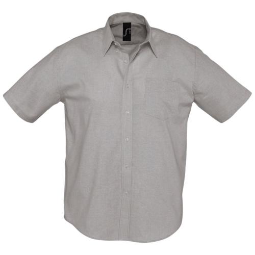Рубашка мужская с коротким рукавом Brisbane серая, размер S