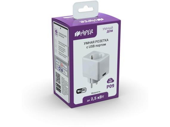 Умная розетка с USB портом «IoT P09»