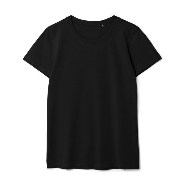 Футболка женская T-bolka Stretch Lady, черная, размер XL