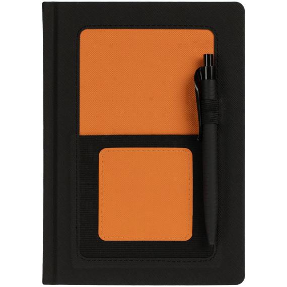 Ежедневник Mobile, недатированный, черно-оранжевый