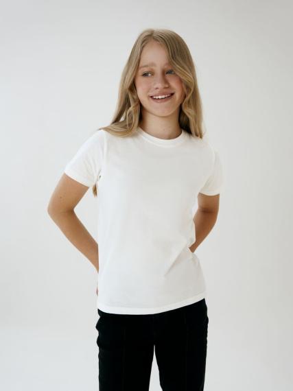 Футболка детская T-Bolka Kids, белая (теплый оттенок), 8 лет