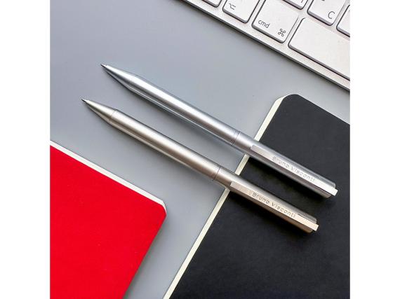 Ручка металлическая шариковая "Bergamo", серебристый