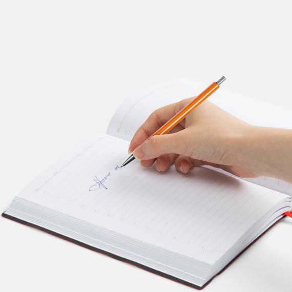 Ручка шариковая Slim Beam, оранжевая