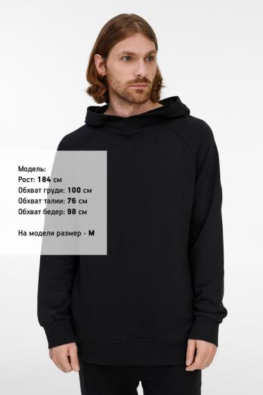 Худи унисекс H5, черное, размер M/L