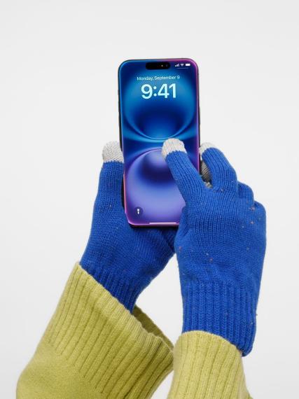 Перчатки сенсорные Spotti Senso, синие, размер S/M