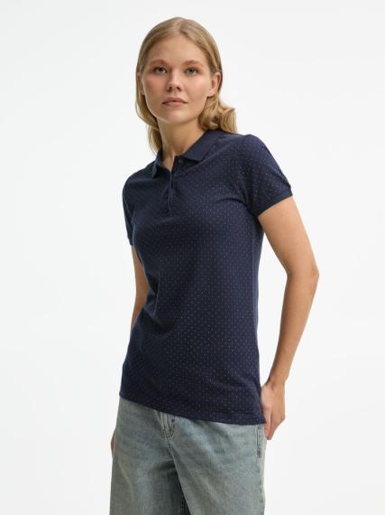 Рубашка поло женская Brandy Women темно-синий с белым, размер XXL