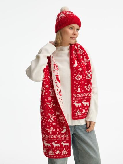 Шапка Holidale, красная с молочным