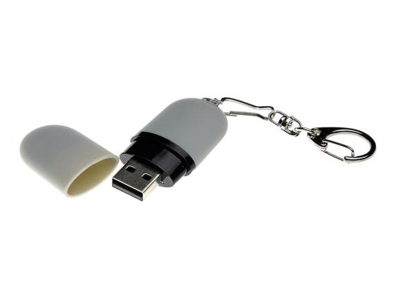 USB 2.0- флешка «Goutte Soft-touch» на 32 Гб каплевидной формы