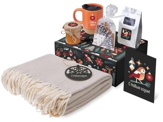 Подарочный набор «Re:Nest» с пледом, кружкой и вареньем