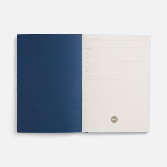 Ежедневник Flat, недатированный, синий, ver.2