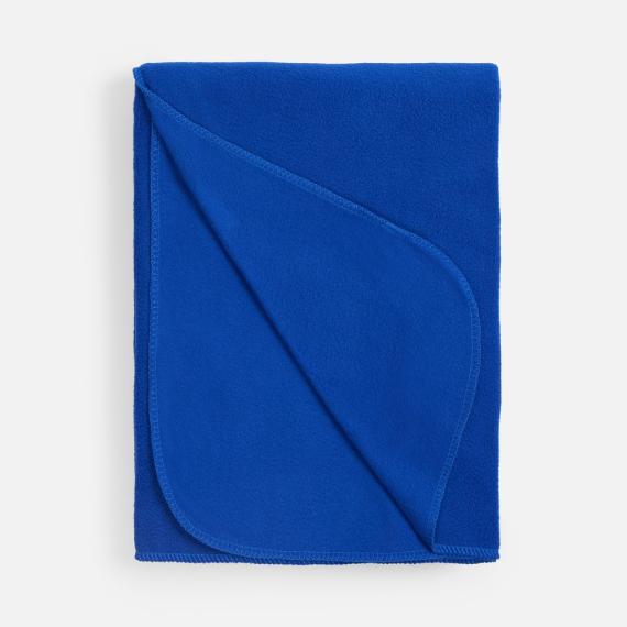 Флисовый плед Warm&Peace, ярко-синий