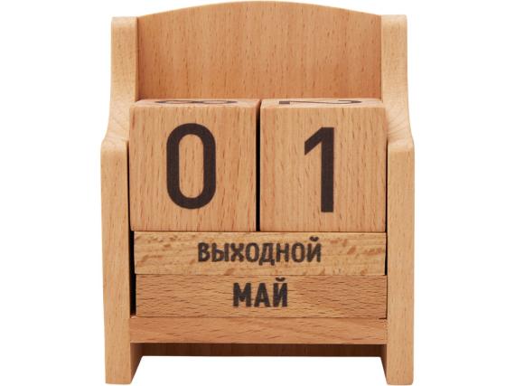 «Вечный» календарь из бука