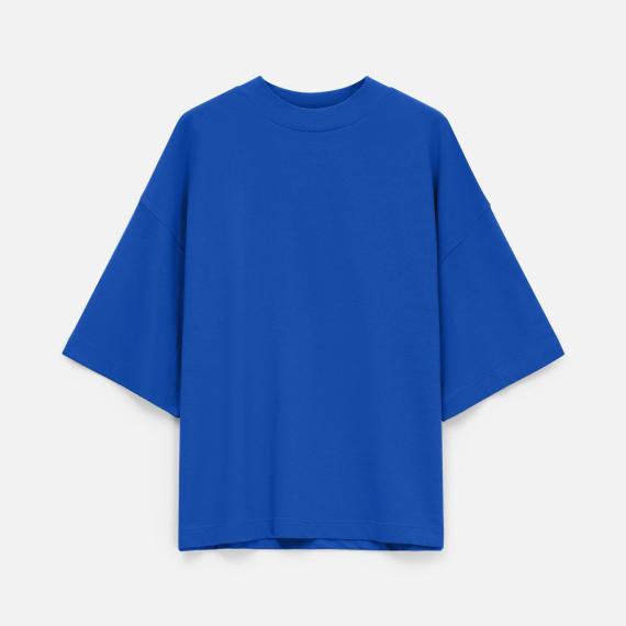 Футболка оверсайз унисекс T9, синяя, размер XS/S