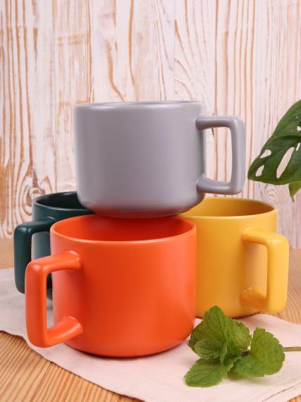 Чашка Jumbo в коробке матовая, зеленая