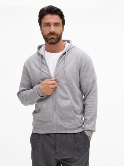 Толстовка унисекс Stone серый меланж, размер L