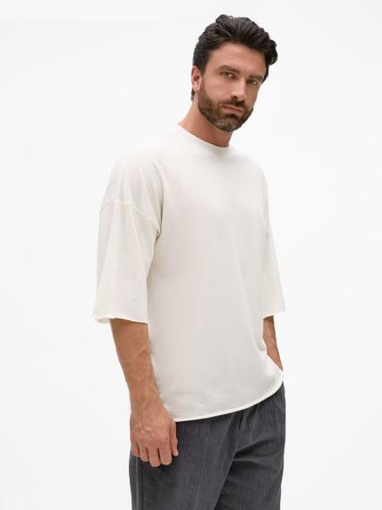 Футболка унисекс T1, молочно-белая, размер M/L