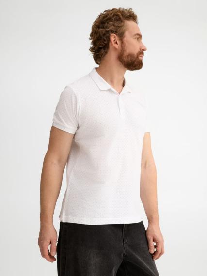 Рубашка поло мужская Brandy Men, белая с темно-синим, размер XL