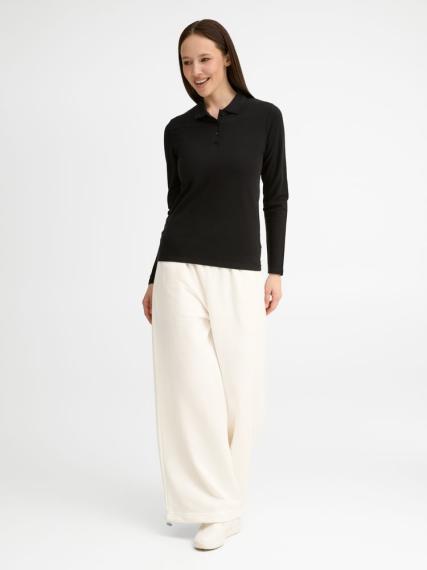 Рубашка поло женская с длинным рукавом Perfect LSL Women черная, размер XXL