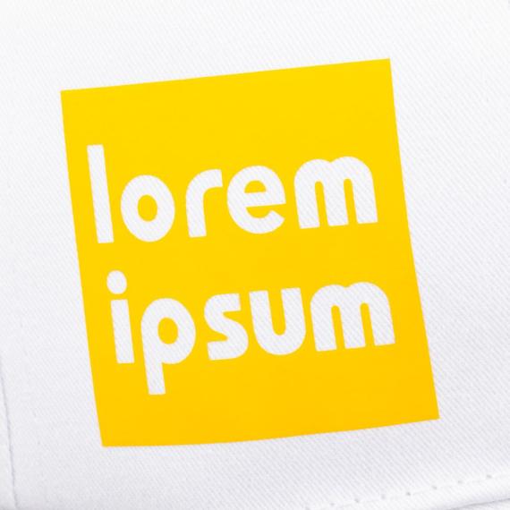 Бейсболка Canopy, белая с темно-синим кантом