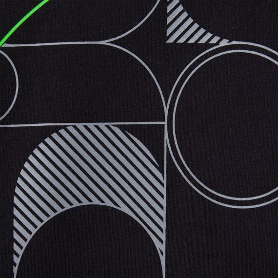 Футболка оверсайз с двойным рукавом Kosmos, черная, размер M/L