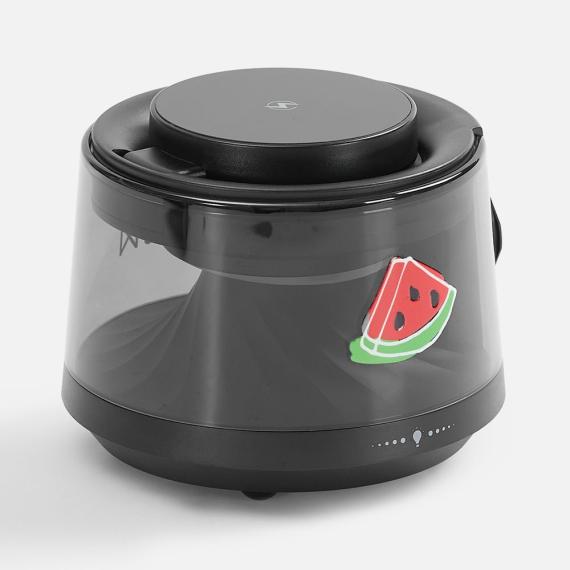 Bluetooth-колонка с подсветкой и беспроводной зарядкой Quantium, черная