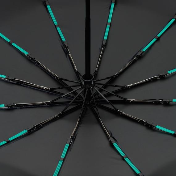 Зонт складной с УФ-защитой Ribstar, темно-синий