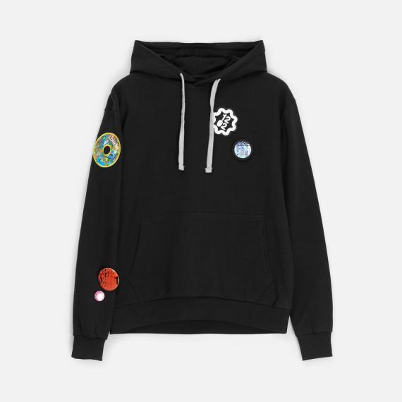 Толстовка с капюшоном Unit Kirenga черная, размер 4XL