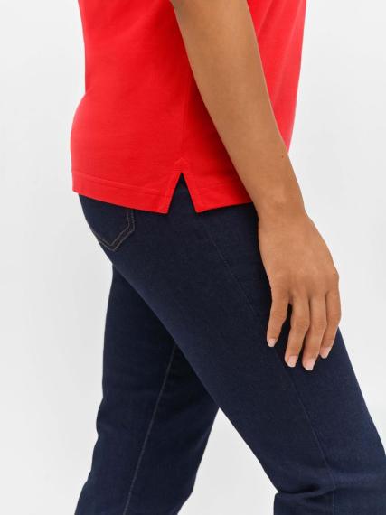 Рубашка поло унисекс Palermo, красная с белым, размер XS