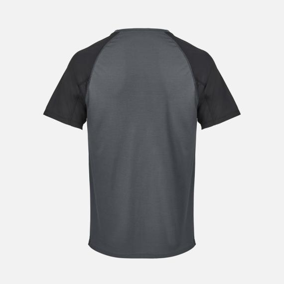 Футболка спортивная унисекс Vortex, черная с темно-серым, размер S