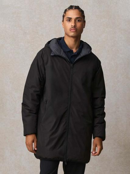 Куртка-парка унисекс Reverse, черная, размер XXL