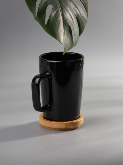 Кружка Vierra с крышкой-костером, черная