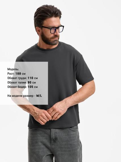Футболка унисекс Durington, темно-серая (графит), размер XS/S