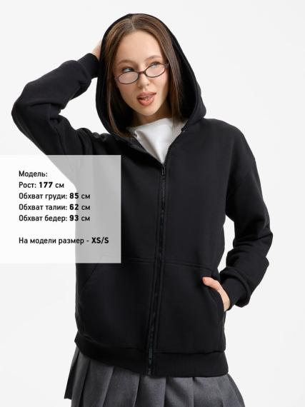 Толстовка унисекс оверсайз Sartoro, черная, размер 3XL/4XL
