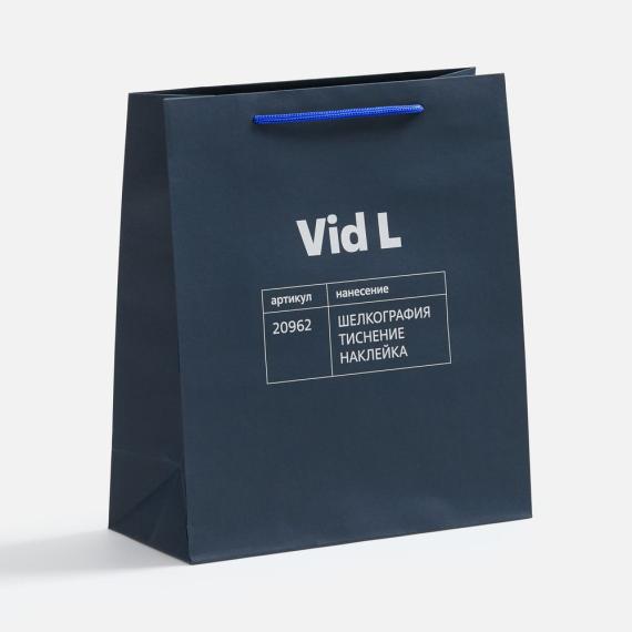Пакет бумажный Vid L, синий