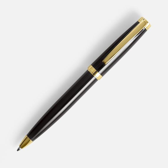 Ручка шариковая Letra Gold, глянцевая, черная