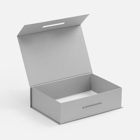 Коробка Case, подарочная, серая матовая