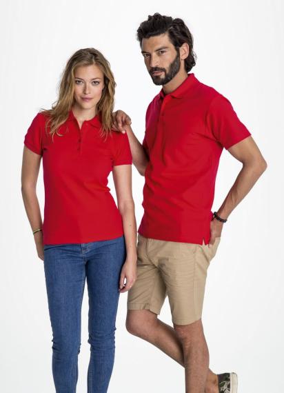 Рубашка поло женская People 210 красная, размер M